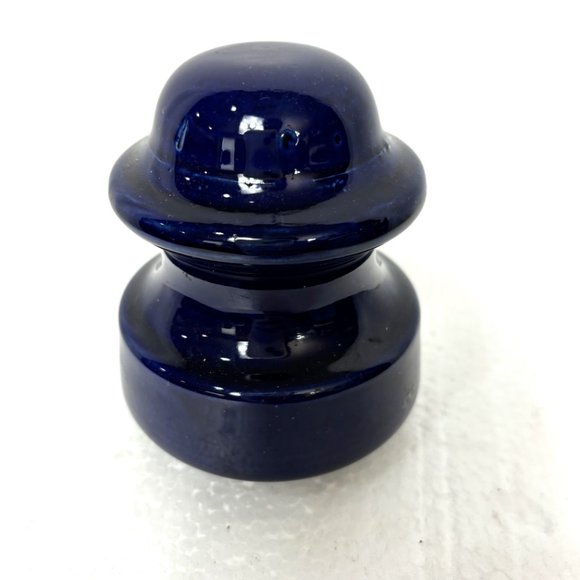 * Electric Insulator Cobalt Blue Ceramic VTG - Picture 1 of 8